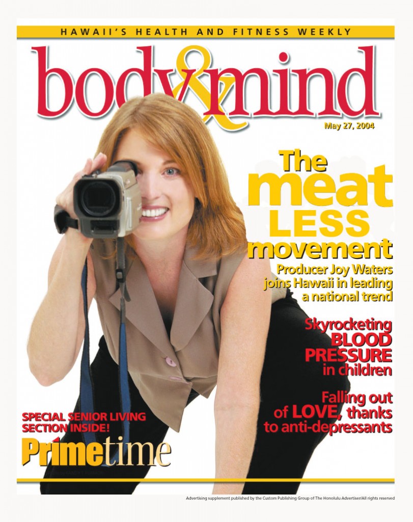 Joy on cover of Body and Mind magazine