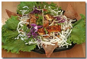 Crunchy Chinese Salad with Glazed Tofu