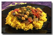 Indian Eggplant Stew with Spiced Basmati Rice